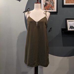 Army Green Slip Dress - By The Way Brand - Size S